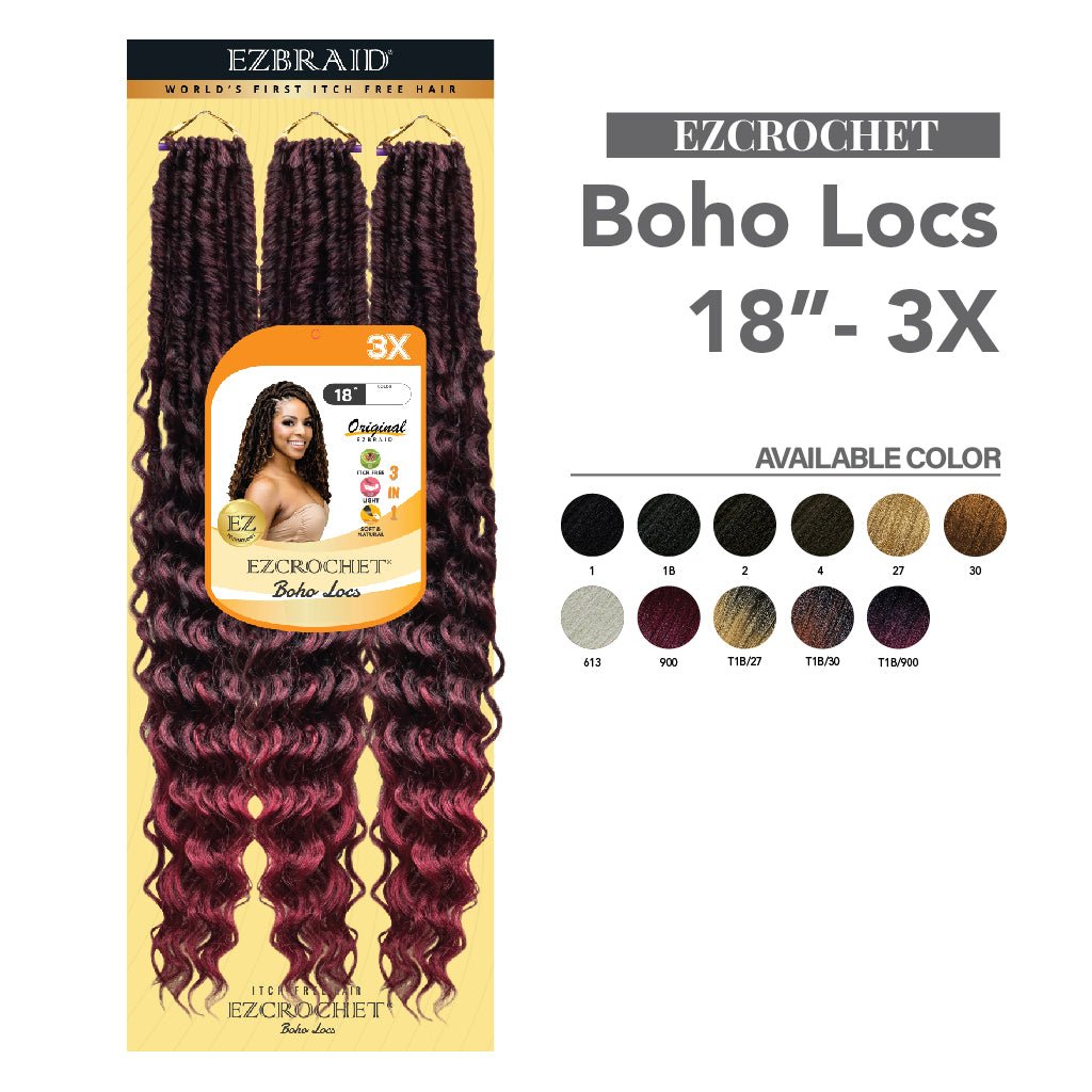 EZCROCHET Boho Locs 18"-3X - EZBRAID UK