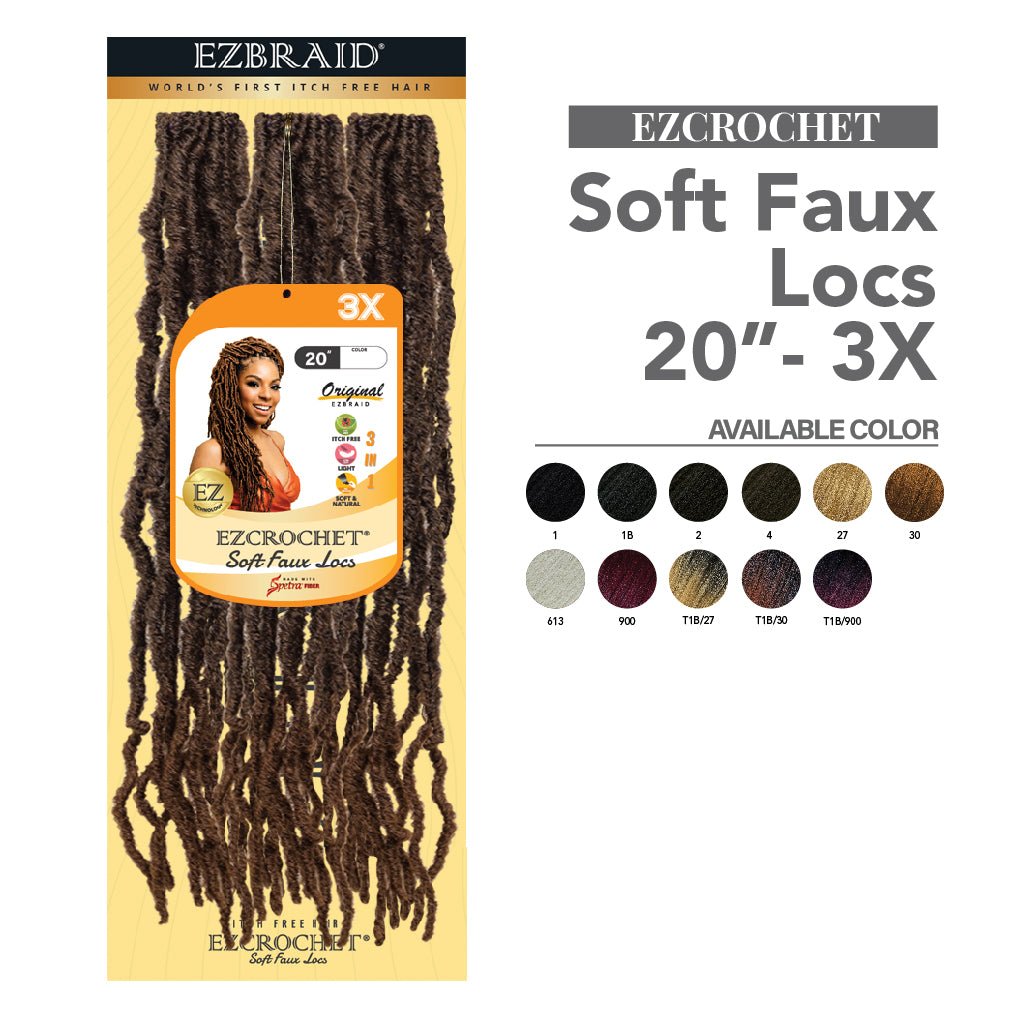 EZCROCHET Soft Faux Locs 20"-3X - EZBRAID UK