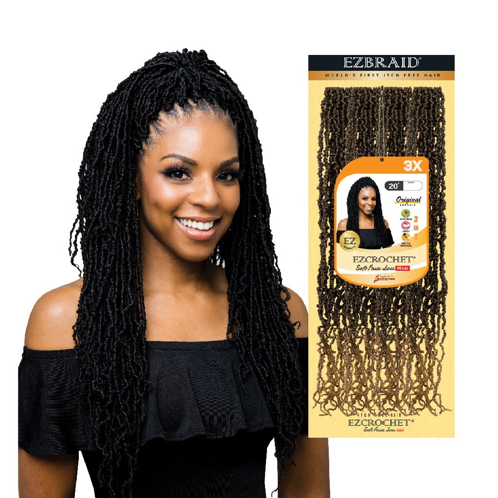 EZCROCHET Soft Faux Locs Micro 20"-3X - EZBRAID UK