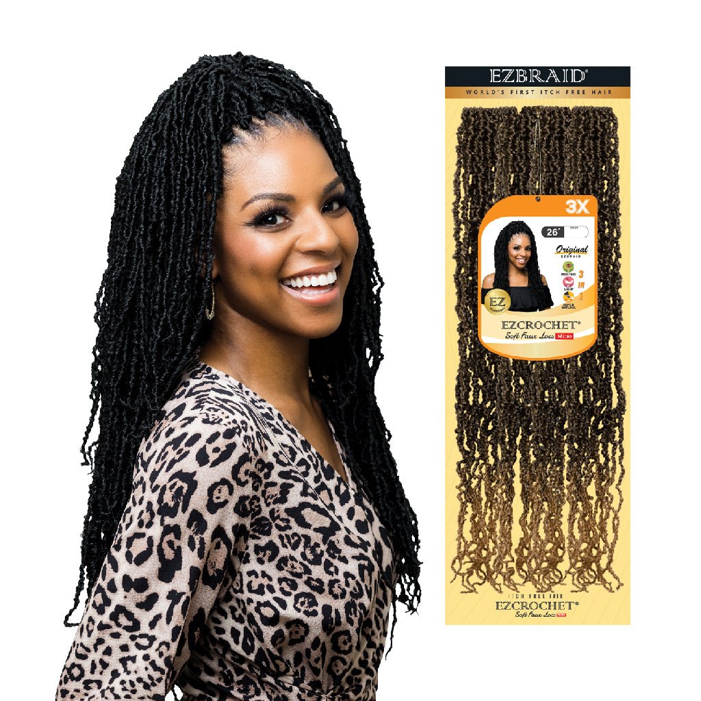 EZCROCHET Soft Faux Locs Micro 26"-3X - EZBRAID UK